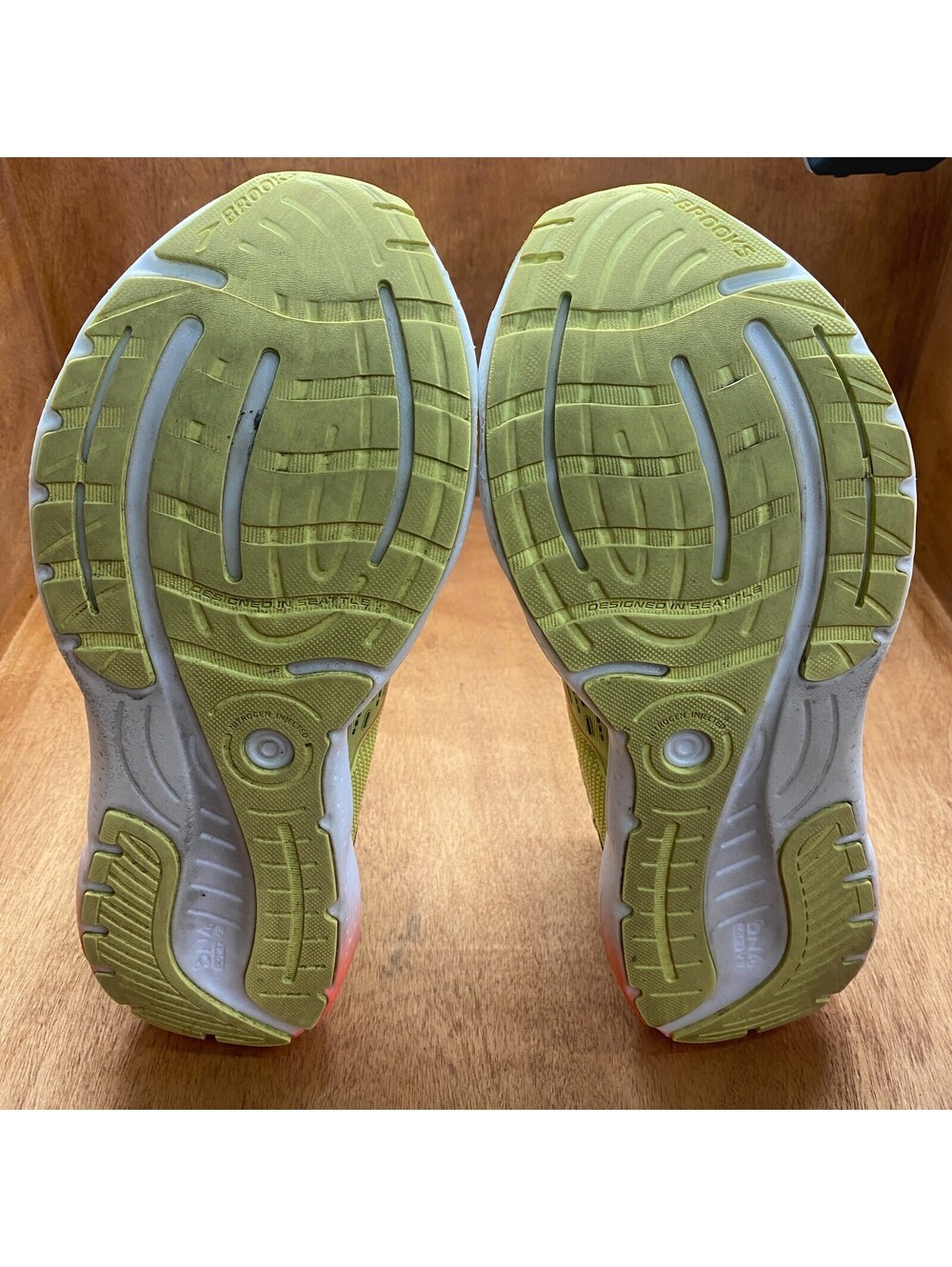 Brooks Glycerin 20 Running Shoes Mens Size 12 D Lime Orange Sneakers 1103821D725 - Picture 6 of 15